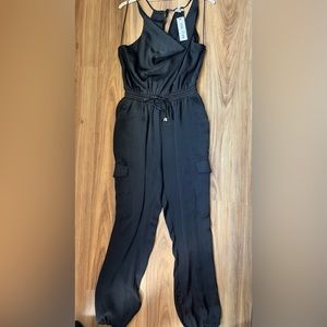 Steve Madden Valencia Black cowl neck jumpsuit.